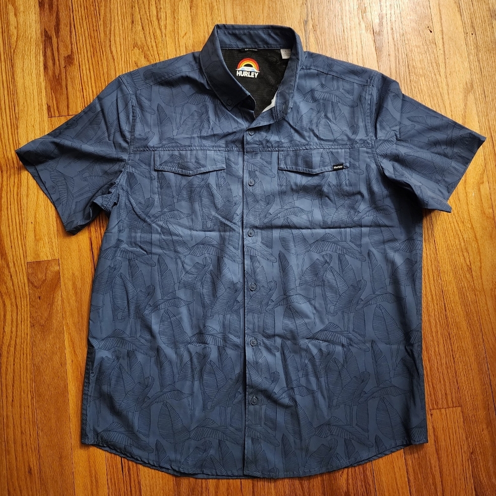 Men's Hurley Blue Button Down Shirt